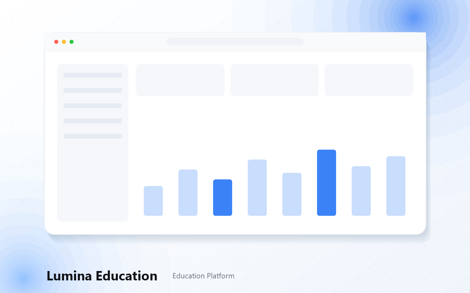 Tampilan website Lumina Education