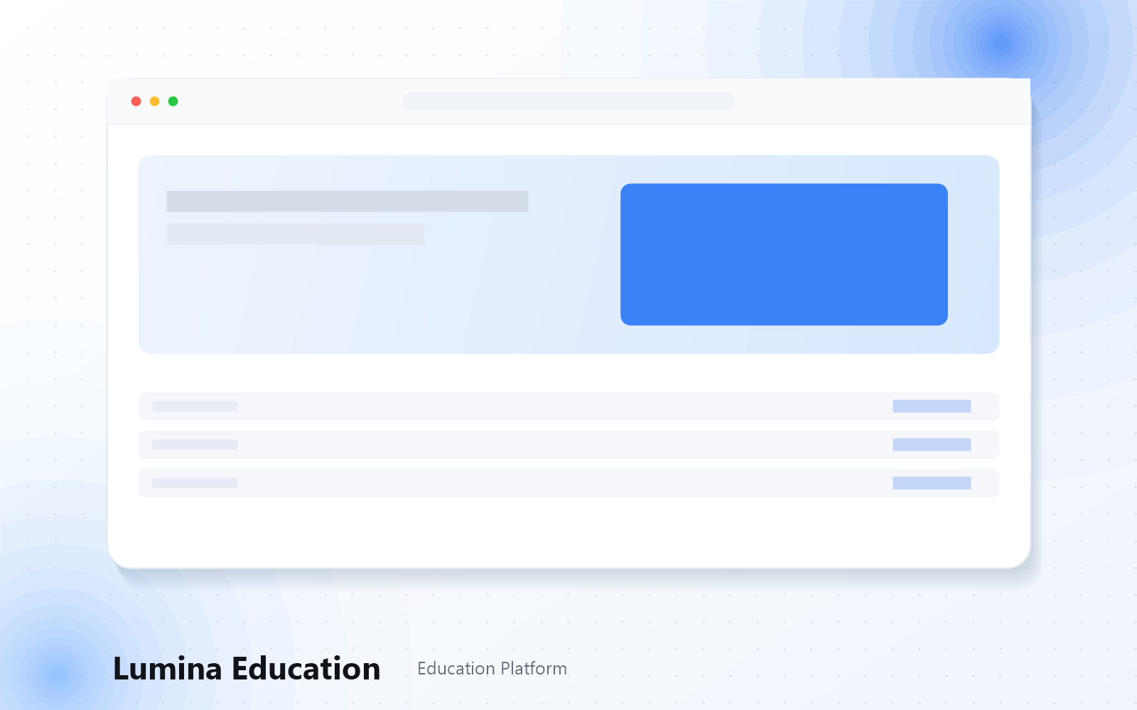 Tampilan mobile Lumina Education