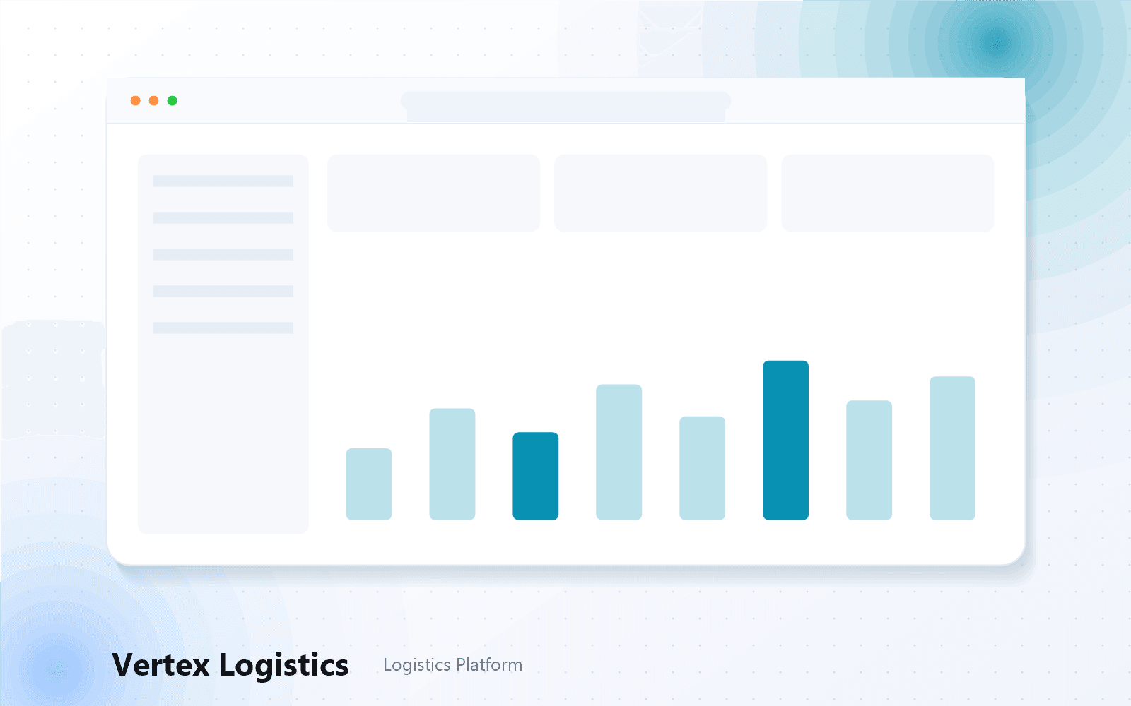 Tampilan website Vertex Logistics